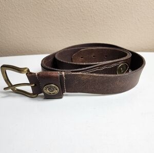 Remington Mens 12 GA Brown Leather Belt-Size 3X (50-52)